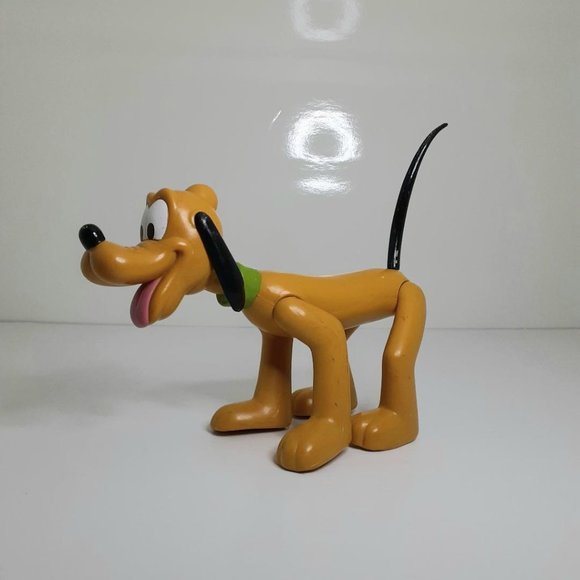 Disney Pluto Dog Jointed Bendable Figure Vinyl Vintage 1970s - Picture 1 of 4